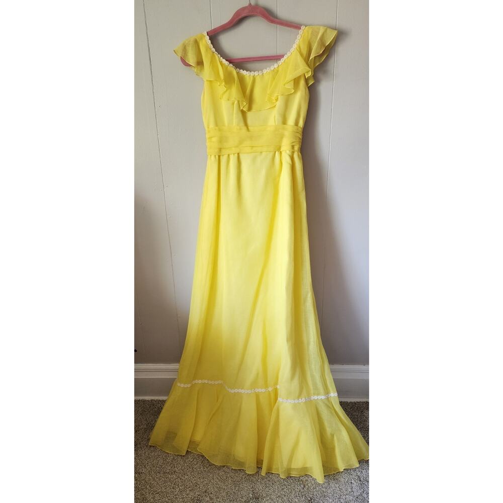 VINTAGE 60s Princess Belle Lorrie Deb San Francisco Dress Size 7/8 Hippie